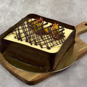 Mossetårta med choklad och passionsfrukt