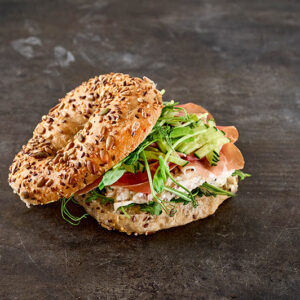 Bagel Lufttorkad skinka