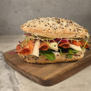 Ciabatta med Taleggio och salami